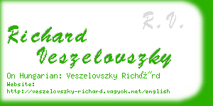 richard veszelovszky business card